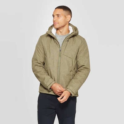 champion windbreaker mens green