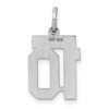Black Bow Jewelry Sterling Silver, Athletic Collection, Small Polished Number 10 Pendant - 3 of 4