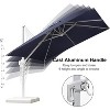 PURPLE LEAF  Patio Umbrella White Cantilever Offset Umbrella Rectangle Outdoor Umbrella with 360-degree Rotation - 4 of 4