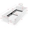 Kumasinova Twin Size Upholstered Bed Frame with Rabbit Ear Shaped Headboard,Boucle Platform Bed with Safety Rail and Pocket,No Box Spring Needed - 3 of 4