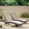 Christopher Knight Home Salem Outdoor Wicker Armless Adjustable Chaise Lounges with Cushion (Set of 2) - 2 of 4