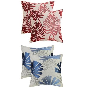 REGALWOVEN 4 Pcs Leaves Pattern Decorative Throw Pillow Covers for Home Decor 18" x 18" - 1 of 4