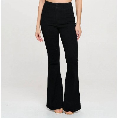 Women's Wo's High Waist Two Buttons Flare Jeans - sneak peek