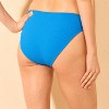 Women's Ottoman Ribbed Mid-Rise High Leg Medium Coverage Bikini Bottom - Shade & Shore™ Blue - 2 of 4