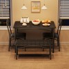 Dining Table Set for 4, Small Dining Table Set with Upholstered Bench and 2 Chairs, Kitchen Table and Chairs for 4, for Small Space - 4 of 4