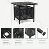 VINGLI Outdoor Side Table with Umbrella Hole 1.57" Umbrella Stand Table, Metal Patio Side Table Coffee Table for Garden, Pool, Deck - 4 of 4