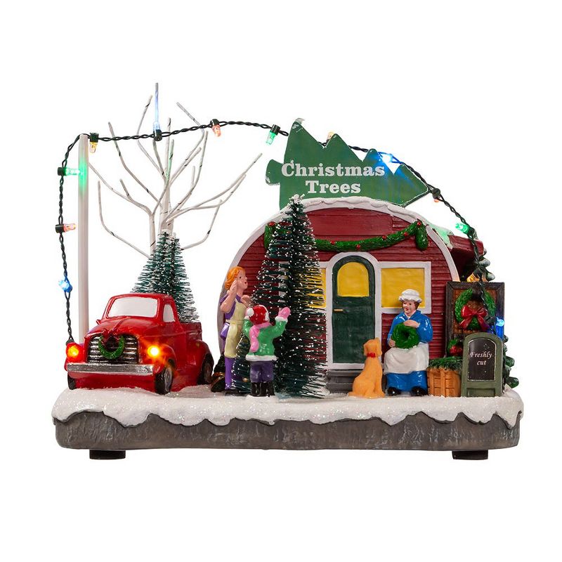Kurt Adler 4.7-Inch Battery Operated Lighted "Christmas Trees" Village Shop, 3 of 4
