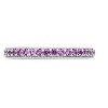 SHINE by Sterling Forever Sterling Silver Thin Rainbow CZ Band Ring - 3 of 3