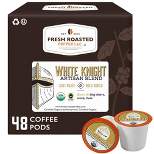 Fresh Roasted Coffee - Organic White Knight Light Roast Single Serve Pods - 48CT