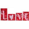 Joyfy Valentines Day Table Decoration LOVE Wooden Blocks Love Signs, Home Decoration LOVE Letter Table Sign for Girlfriend Wife Party Wedding Decor - 3 of 4