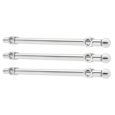 Rev-A-Shelf CVR-14-CR 14-Inch Metal Extendable Adjustable Designer Closet Hanging Valet Rod with Mounting Hardware, Chrome (3 Pack)