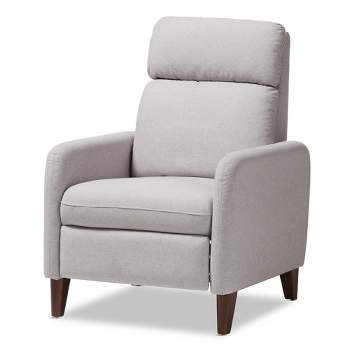 Casanova Mid - Century Modern Fabric Upholstered Lounge Chair - Baxton Studio