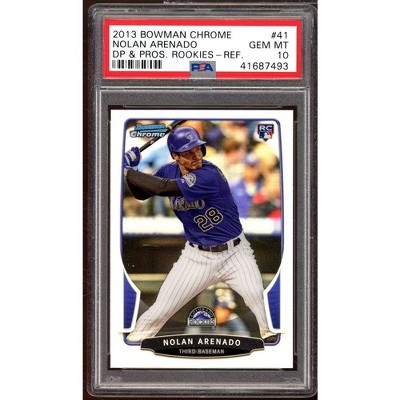 Nolan Arenado Rookie Card 2013 Bowman Chrome DP Prospects Refractor #41 PSA 10