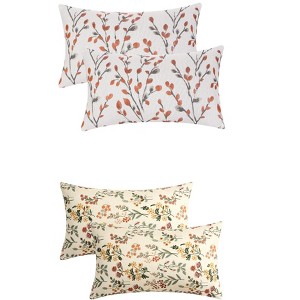 REGALWOVEN 4 Pcs Floral Pattern Throw Pillow Covers for Home Decor - 1 of 4