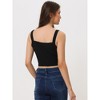 Allegra K Women's Sleeveless Spaghetti Strap Zip-Up Front Cami Tank Tops - 3 of 4