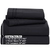 Clara Clark Bed Sheets, Premier 1800 Series 4 Piece Bed Sheet Set, Deep Pocket Luxury Soft Bedding Sheets & Pillowcases - 2 of 4