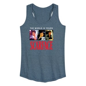 Women's - Scarface - The World Is Yours- Women's Racerback Tank Top Graphic Racerback Tank - 1 of 4