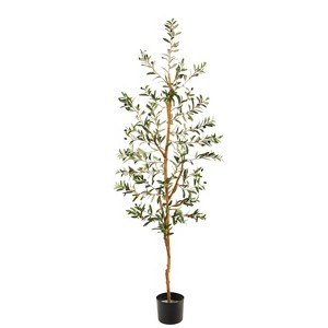 HomeStock  5.5 ft. Artificial Olive Tree in Pot for Indoor/Outdoor - 1 of 4