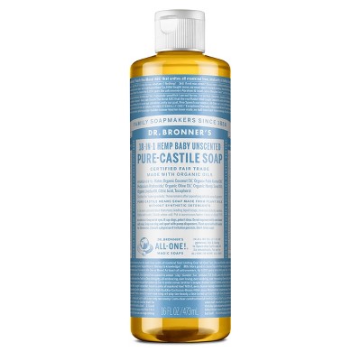 Dr. Bronner's Baby Unscented Pure-Castile Liquid Soap - 16 fl oz