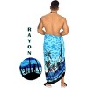 LA LEELA Men's Sarong Bath Hawaiian Pareo Wrap One Size Dodger Beach - 4 of 4