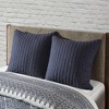 COWLOWN Cotton Quilted Euro Sham, Embroidered Pillow Cover with Hidden Zipper, Farmhouse Style - 4 of 4