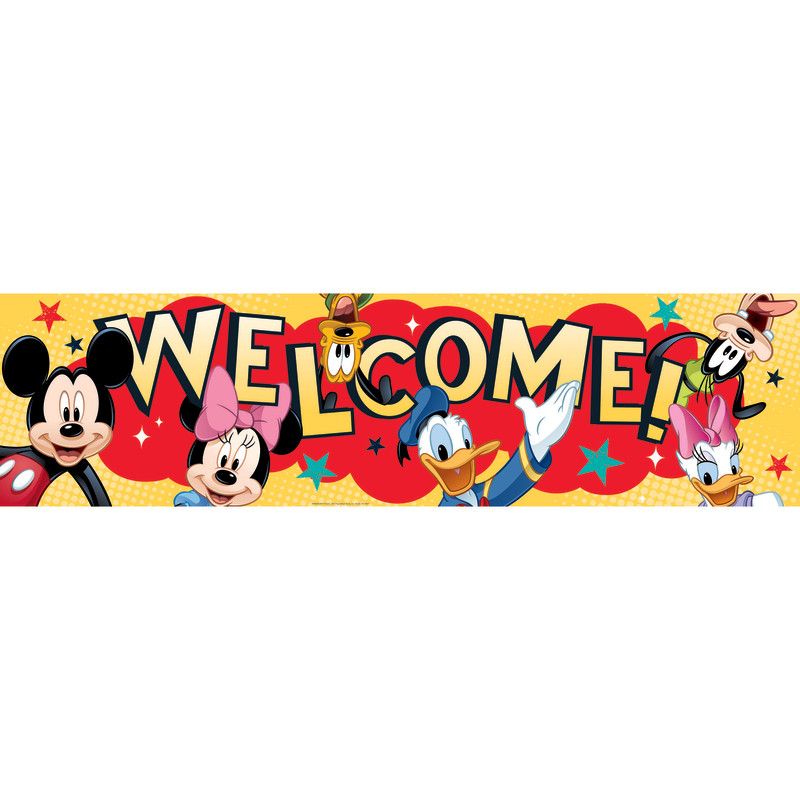 Eureka Mickey Welcome Classroom Banner, 1 of 2
