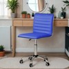 LACOO Faux Leather Mid Back Task Chair Swivel Office Desk Chair - 2 of 4