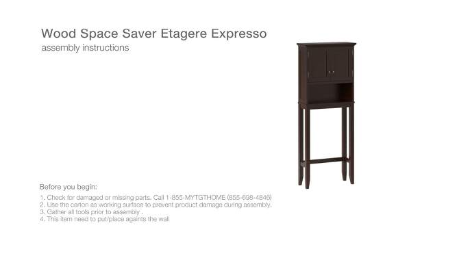 Wood Space Saver Etagere White - Threshold&#8482;, 5 of 7, play video