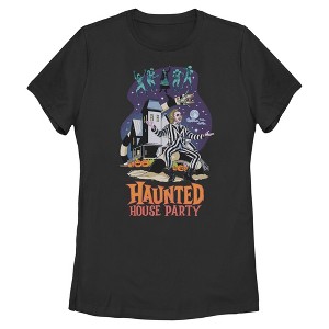 Womens Beetlejuice Welcome To The Haunted House Party T Shirt - 1 of 4