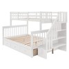 Grungis Twin Over Full Loft Bed with Drawers and Storage Shelves,Modern Bunk Bed with Ladder and Guardrails,Loft and Bunk Bed for Bedroom - 2 of 4