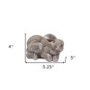 HomeRoots Set of Four 4" Gray and Brown Polyresin Rabbit Figurine Tabletop Sculpture - 3 of 4