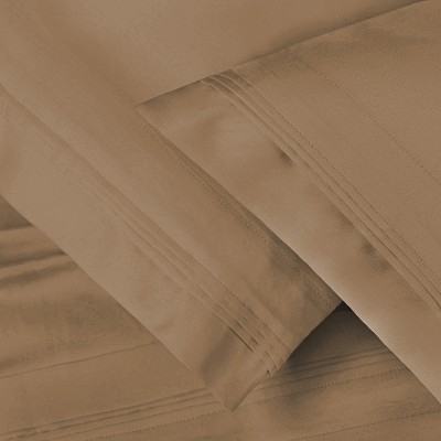 King Taupe Cotton Sateen Pillowcase Set