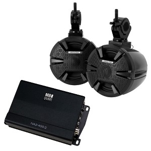 Alpine SPV-65-SXS 6.5" Powersports Cage Mount Speaker Pods with MB Quart NA2-400.2 Nautic 400 Watt Amplifier - 1 of 4