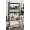 75" x 32" Farmhouse Wood Shelving Unit White - Olivia & May: Vertical Storage, 5-Tier Bookcase - 2 of 4