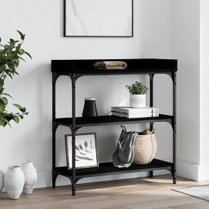 vidaXL Console Table with Shelves Black 29.5 in.x11.8 in.x31.5 in. - 1 of 4