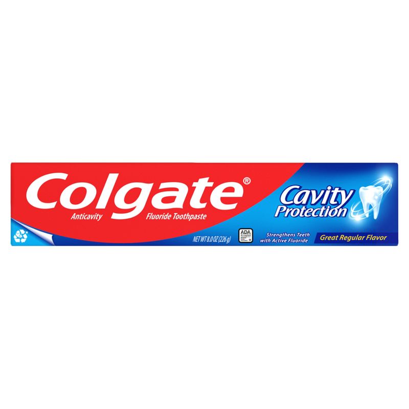 Colgate Cavity Protection Fluoride Toothpaste - Great Regular Flavor, 1 of 7