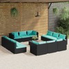 vidaXL Garden Lounge Set Black - 2 of 4
