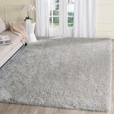 Silver Tufted Handmade Reversible Shag Area Rug 8' x 10'