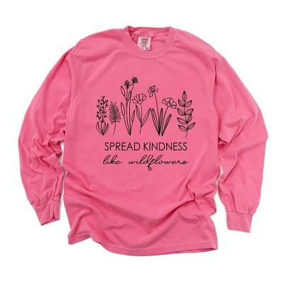 Simply Sage Market Women's Spread Kindness Like Wildflowers Long Sleeve Garment Dyed Tee