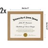 Americanflat 8.5x11 Diploma Frame in Oak with Shatter Resistant Glass - Horizontal and Vertical Formats for Wall and Tabletop ( Set of 2 ) - 2 of 4