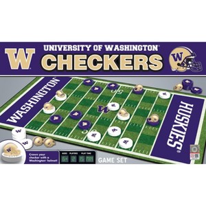 MasterPieces Officially licensed NCAA Washington Huskies Checkers Board Game for Families and Kids ages 6 and Up - 1 of 4