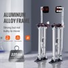 VEVOR Drywall Stilts, 24''-40'' Adjustable Aluminum Tool Stilts with Protective Knee Pads, Non-slip Work Stilts for Sheetrock Painting, Silver - 4 of 4