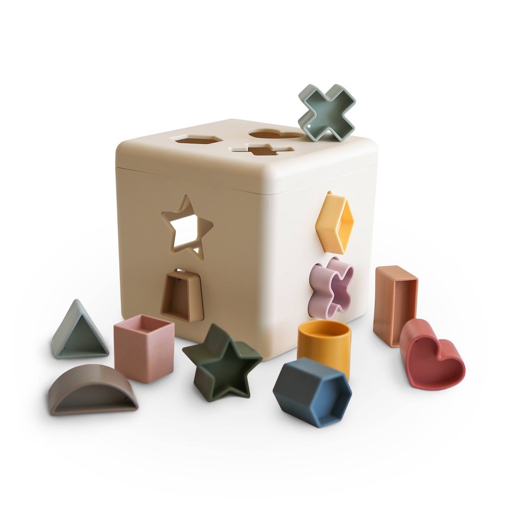 Photos - Sorting & Stacking Toys Mushie Shape Sorting Box - 14pk