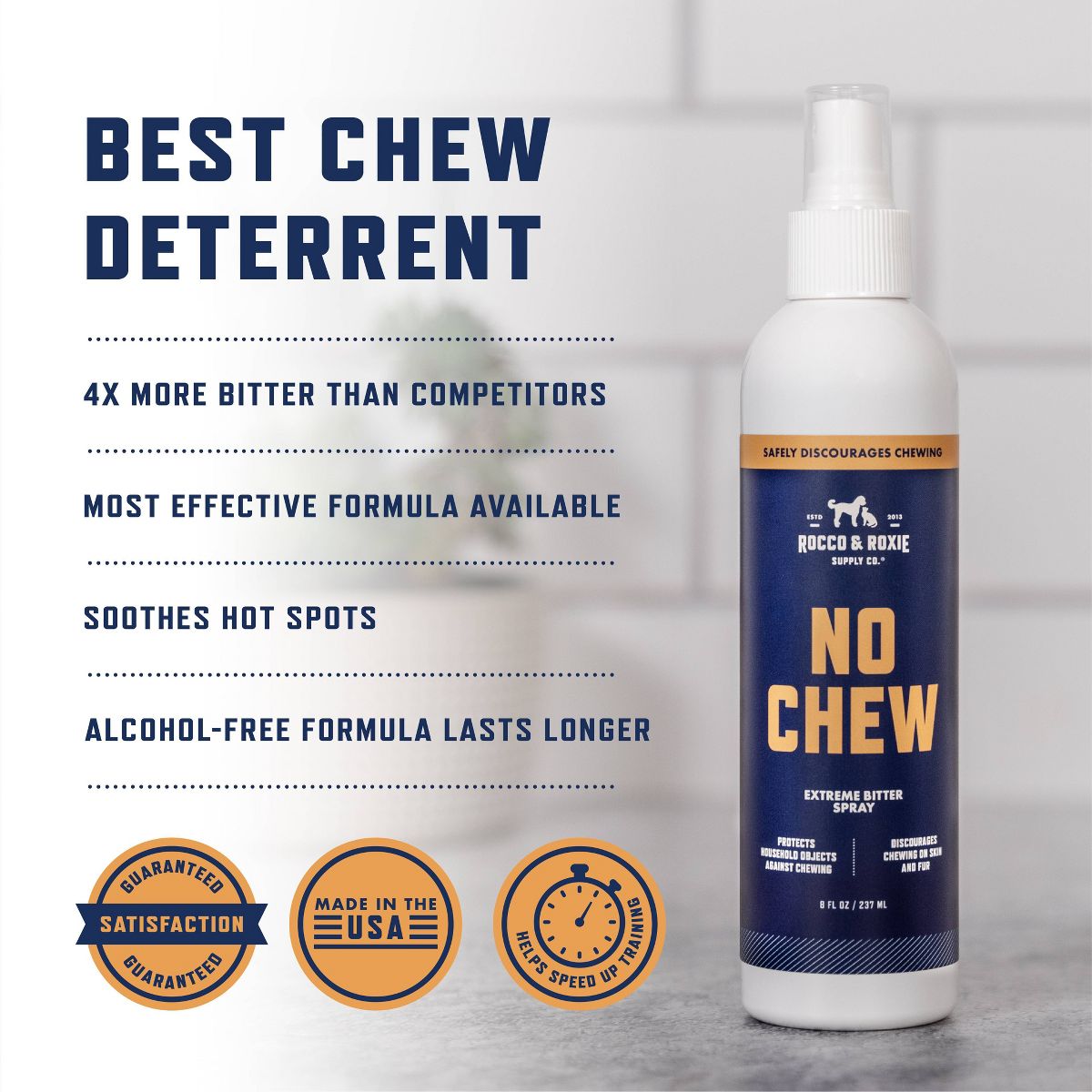 Rocco & Roxie Dog Bitter Spray Deterrent Anti Chew Repellent - 8oz - thumbnail 7