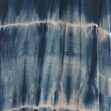 navy dress with white horizontal lines