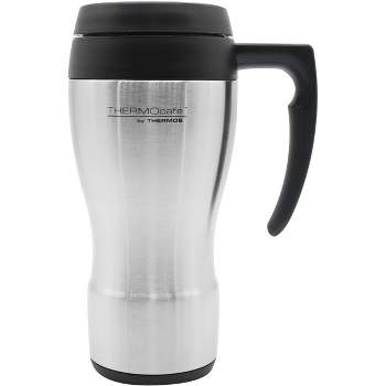 Thermos 16 oz. ThermoCafe Stainless Steel Travel Mug - Stainless Steel/Black