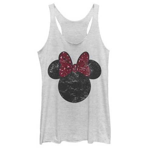 Women's Mickey & Friends Bright Neon Mickey Mouse Outline Racerback Tank Top  : Target