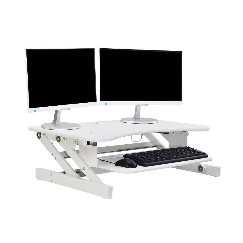 Deluxe Height Adjustable Sit to Stand Desk Computer Riser - Rocelco, 1 of 8