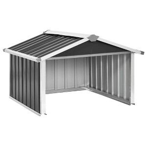 vidaXL Garden Shed Anthracite Galvanized steel Medium Durable - 1 of 4