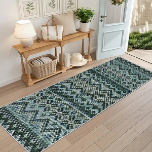 Modern Abstract Stripe Area Rug Floor Mat Indoor Low Pile Non Slip Soft Carpet For Living Room Bedroom Washable Foldable Rugs - 1 of 4